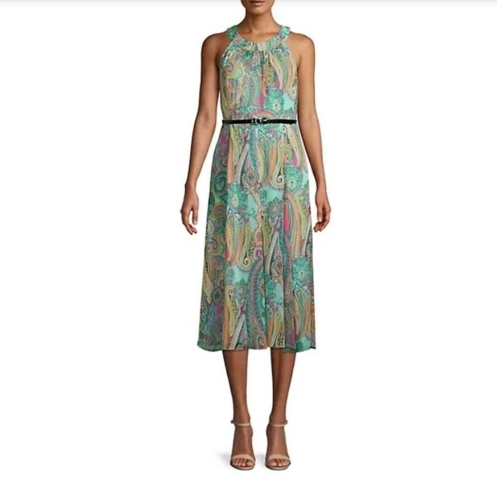 NWT Tommy Hilfiger Womens Paisley Halter Dress